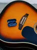 A pair of blue wireless earbuds in their charging case are placed on an acoustic guitar. Produktbild-Vorschau