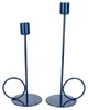 Mega 2tlg Set Kerzenleuchter blau Eisen Kerzenhalter Produktbild-Vorschau 2
