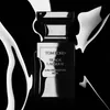 A black and white studio shot of a Tom Ford Black Lacquer Eau de Parfum bottle, with abstract white liquid elements swirling around it. Produktbild-Vorschau