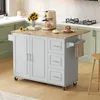Isola da cucina mobile Merax con piano di lavoro Anteprima dell’immagine prodotto 15