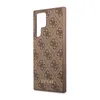 A brown Guess phone case with a repeating logo pattern. Produktbild-Vorschau