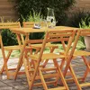 vidaXL Zahradní stůl hnědý 90 x 55 x 75 cm z masivního Náhled obrázku produktu 2