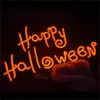 Happy Halloween Neon Dekoschild 60 cm x 30 cm orange - Produktbild-Vorschau 3