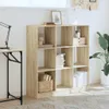 vidaXL Knihovna Sonoma dub 102x32x108 cm Materiál na bázi Náhled obrázku produktu 3