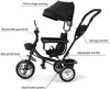 4 in 1 Baby-Dreirad Kinderdreirad Lenkstange Fahrrad Baby Produktbild-Vorschau 7