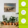 ARTland Holzbild Vintage Sonnenuntergang Strand Produktbild-Vorschau 2