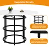 OKWISH Table À Manger Ronde - Avec Plateau MDF Marbré Et Voir les images du produit 5