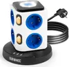 Duronic ET8L Mehrfachsteckdose | Steckdosenwürfel mit 3 USB Produktbild-Vorschau 1