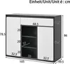 Scarpiera Sweiko a due ante e un cassetto con scarpiera Anteprima dell’immagine prodotto 3