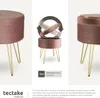 Tabouret avec coffre de rangement aspect velours Voir les images du produit 4