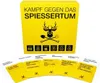 A yellow game box with cards spread out in front of it. Produktbild-Vorschau