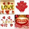28 Stück LOVE Herz XXL Folienballon Set rot gold – Produktbild-Vorschau 6