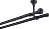 A black double curtain rod mounted on a ceiling. Anteprima dell’immagine prodotto