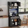 Armoire de cuisine Merax avec éclairage LED, meuble haut Voir les images du produit 4