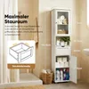 HOKEEPER Armoire haute de salle de bain blanche – Armoire Voir les images du produit 3