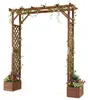 KOMFOTTEU, Arco di rose in legno con 2 fioriere, arco da Anteprima dell’immagine prodotto 1