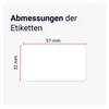 Zebra-kompatible Etiketten - 57 mm x 32 mm - 1500 Etiketten Produktbild-Vorschau 3