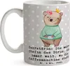 Mr. & Mrs. Panda Tasse Sekretärin Chef - Grau Pastell - Produktbild-Vorschau 3