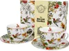 DUO FLORAL zestaw 2 filiżanek 280 ml LINNEA ze spodkami, Podgląd zdjęcia produktu 5