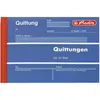 A close-up view of a blue form book titled 'Quittung' with the Herlitz logo. Produktbild-Vorschau