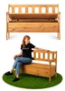 KADAX houten tuinbank met rugleuning, 120 cm, met Productafbeelding-voorbeeld 1