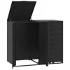 Abri pour poubelles 2 tonnes noir 138x79x117 cm acier Voir les images du produit 2