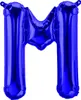 Ballon en plastique lettre M, bleu, environ 40 cm, à Voir les images du produit 1