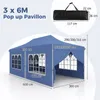 COSTWAY Pavillon 3x6m, Faltpavillon mit 6 abnehmbaren Produktbild-Vorschau 3