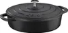 A black cast iron pot with a lid and handles, presented on a white background. Náhled obrázku produktu