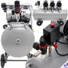 A collage of close-up shots of an air compressor, highlighting its various components and details. Produktbild-Vorschau