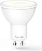 A white LED light bulb with a GU10 base is shown against a white background. Produktbild-Vorschau