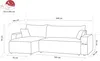 Ecksofa Piano Stoff Couch Sofa mit Schlaffunktion und Produktbild-Vorschau 7
