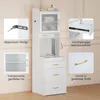 COSTWAY Ensemble coiffeur, coiffeuse avec tabouret, miroir Voir les images du produit 8