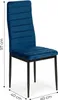A single blue velvet dining chair with black legs, shown from the front-left. Produktbild-Vorschau