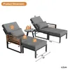 Gartensofa 2-in-1 Outdoor Loungsofa verstelbar mit 11cm Produktbild-Vorschau 8