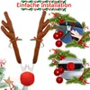Rentier Auto, Auto Rentier Kostüm Auto Weihnachtendeko mit Produktbild-Vorschau 4