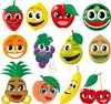 Wallario Premium Vliestapete Fototapete Obst-Smilies im Produktbild-Vorschau 1