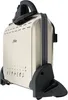 A close-up, angled view of a closed electric grill. Produktbild-Vorschau