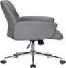 A side view of a gray office chair on a white background. Produktbild-Vorschau