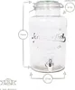 2x 6.5L Getränkespender aus Glas mit Tap - Groß Küche Party Produktbild-Vorschau 3