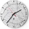 Wanduhr - Rund - Glasuhr - Stadt Karte Paris - 30x30cm - Produktbild-Vorschau 1