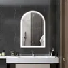 HOMCOM Miroir salle de bain 90 x 60 cm, miroir mural arqué, Voir les images du produit 2