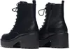 KOI Schnürstiefel Damen GIN Platform Military Boots schwarz Produktbild-Vorschau 3