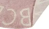 Baumwollteppich mit Buchstabenmuster - rosa - 150 Ø Produktbild-Vorschau 3