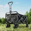 Toboli Chariot de transport Enfant Noir Pliable 100 kg avec Voir les images du produit 2