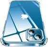 A clear protective case for an Apple iPhone 13 Mini, showing the Apple logo through the transparent material. Produktbild-Vorschau