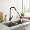 Küchenarmaturen Schwarz Wasserhahn mit ausziehbarer Brause Produktbild-Vorschau 3