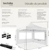 Pavillon de jardin pliable en aluminium 3 x 3 m avec 2 Voir les images du produit 6