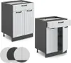 Meuble cuisine Vicco Fame-Line Blanc campagne 60cm avec Voir les images du produit 5