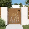 vidaXL Záhradná brána 100x150 cm Corten oceľový trávový Náhľad obrázku produktu 2